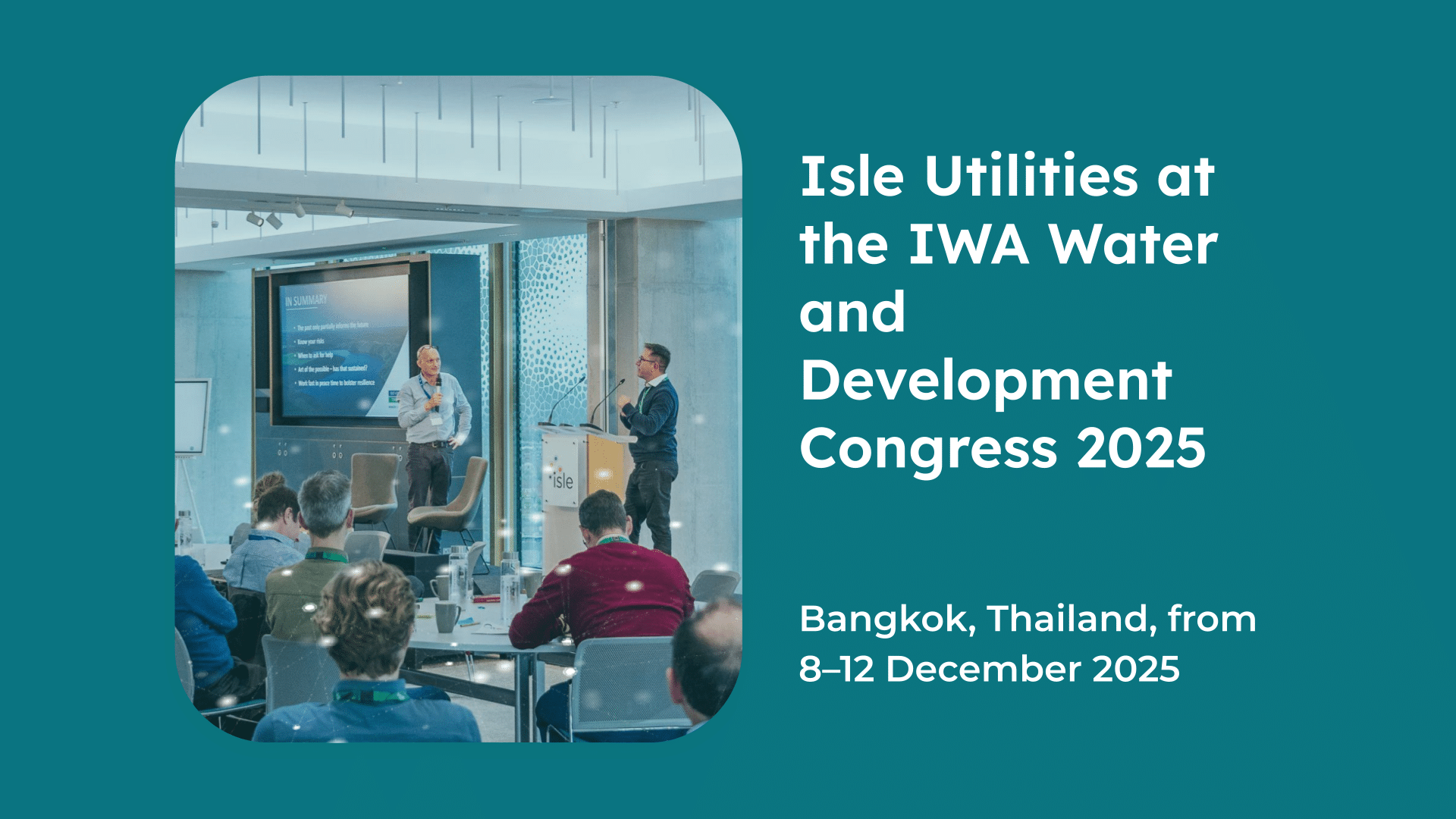 Isle Utilities at the IWA Water and Development Congress 2025